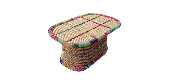 Bamboo seating mudda chair set with table full size
